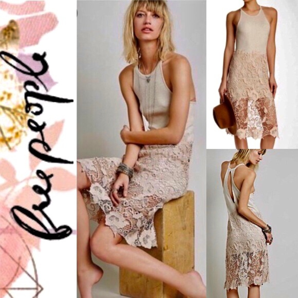 NWT Free People Nora Lace Tank Swim Cover Up XS